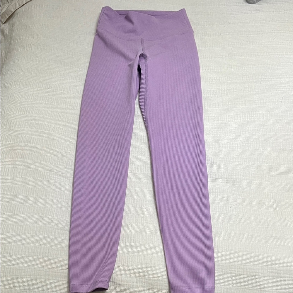 Heroine Sport Lilac Ribbed High-Waist women Leggings